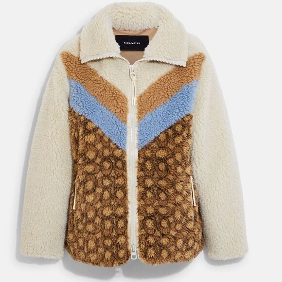NWT COACH Sherpa Signature Jacket NEW With TAG SIZE US XL​​​ - Picture 4 of 6